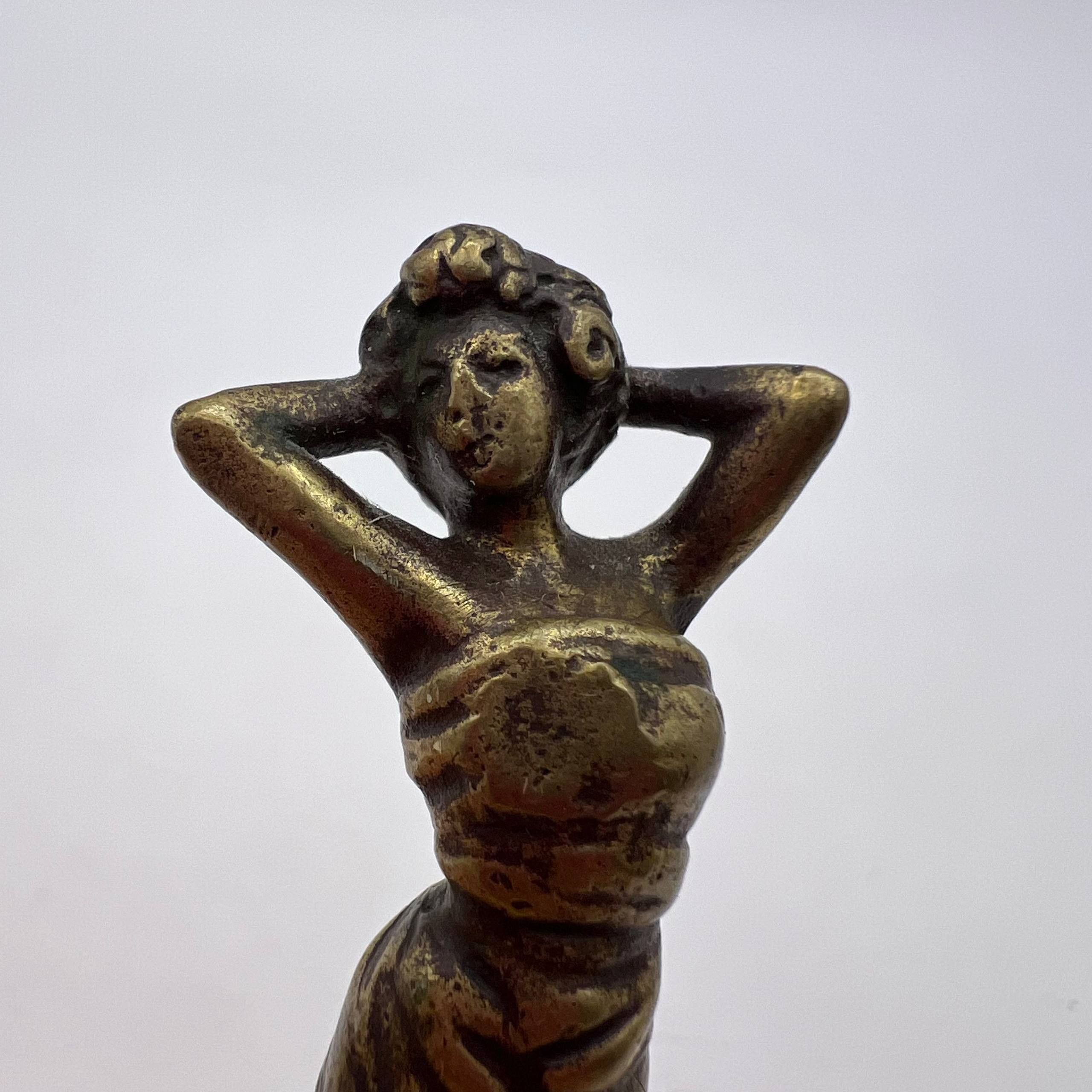 Vintage Antique Bronze Lady Figurine Wax Seal Stamp Art 6.5cm Size ONE SIZE - 9 Thumbnail
