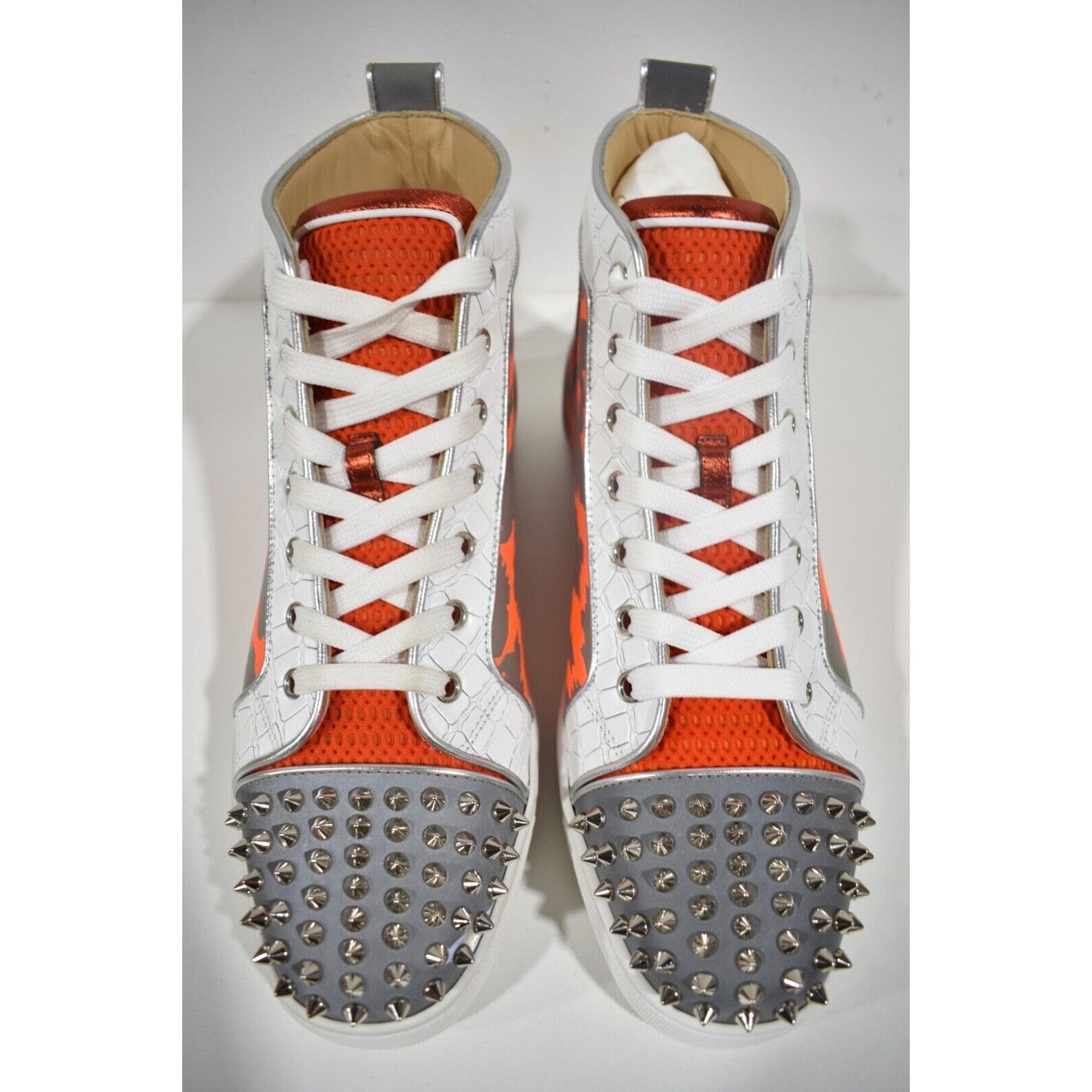 Christian Louboutin Christian Louboutin Men Fun Lou Spikes Flat Reflex Orange Size US 13 / EU 46 - 6 Thumbnail