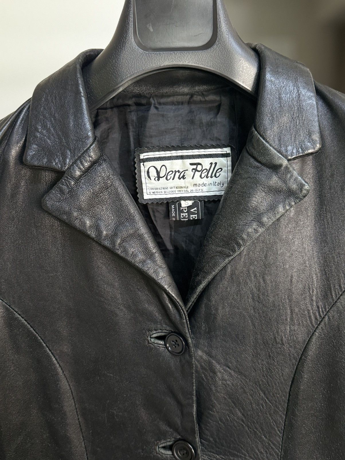 Other Vintage Black Longline Jacket IT, Genuine Leather Size 4-6 S Size S / US 4 / IT 40 - 9 Thumbnail