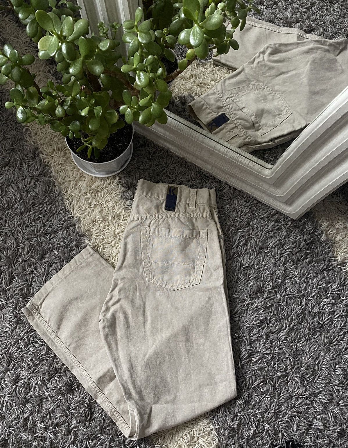 Kenzo × Vintage Kenzo homme linen pants vintage Size US 34 / EU 50 - 4 Thumbnail