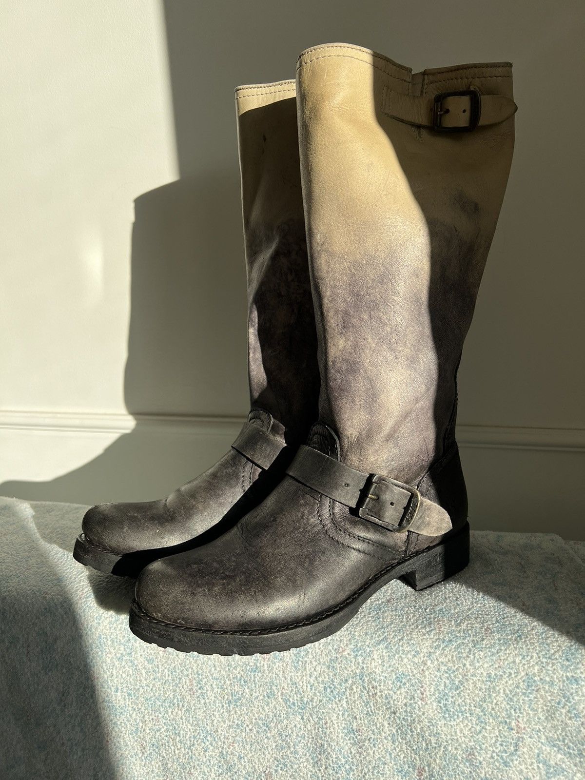 20471120 × Frye Frye Riding Avant Garde Straps Leather Boots Size US 7 / IT 37 - 5 Thumbnail