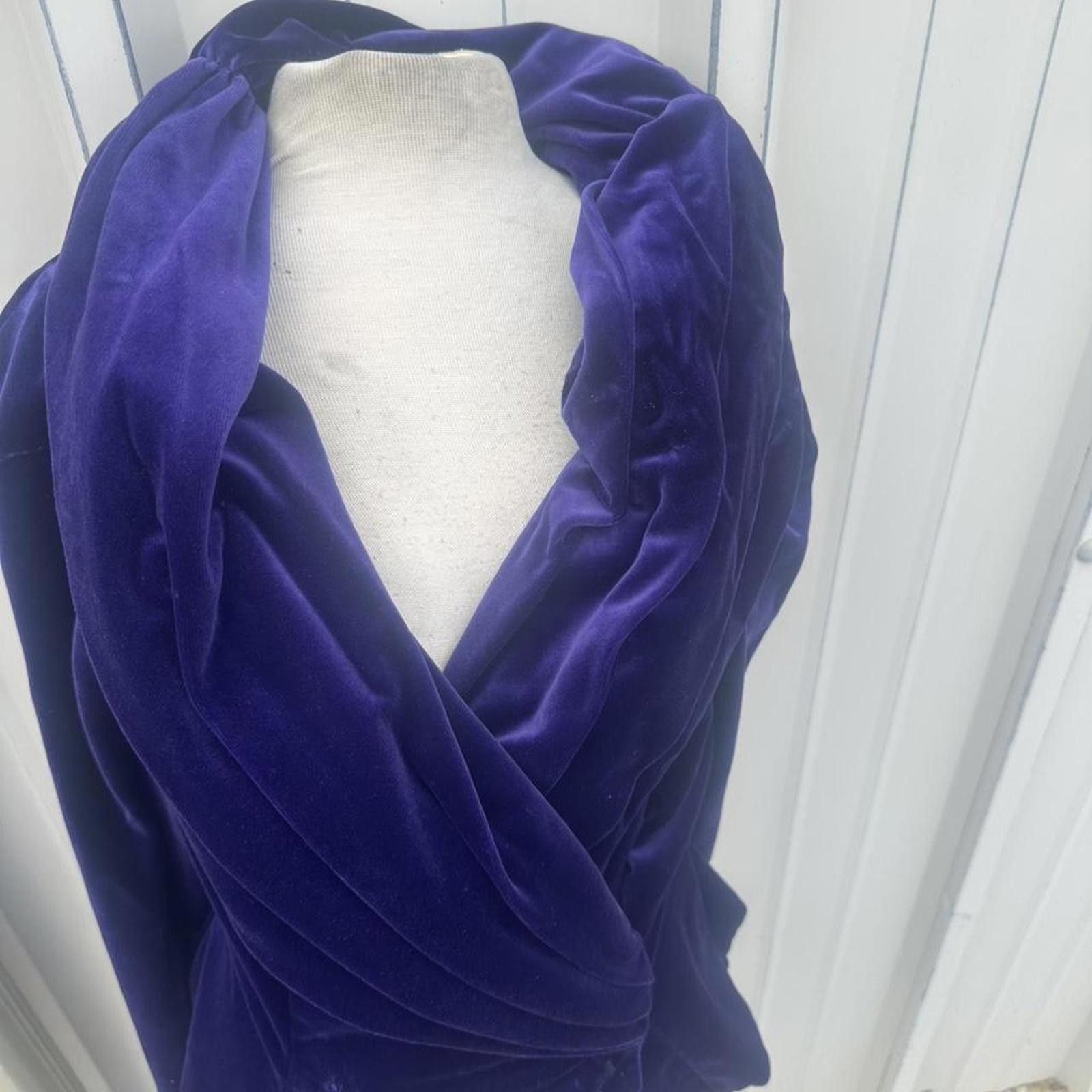 Other Vintage Purple Velvet off - the - shoulder jacket by Watters Size M / US 6-8 / IT 42-44 - 8 Thumbnail