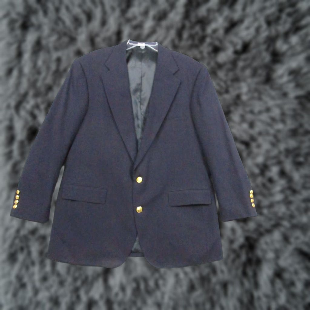 Ralph Lauren VINTAGE Ralph Lauren Polo University Club Blazer Mens 44 Navy Blue Wool Gold Buttons USA Size US XXL / EU 58 / 5 - 1 Thumbnail