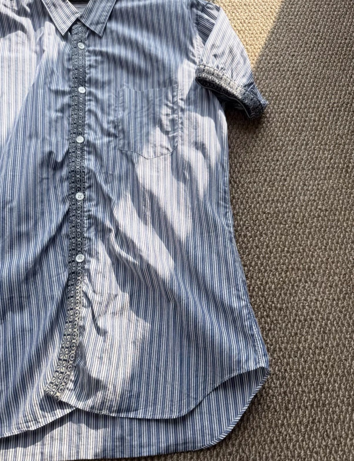 Comme des Garcons COMME des GARÇONS Striped Ethnic Short Sleeve Shirt K23 Size US S / EU 44-46 / 1 - 6 Thumbnail