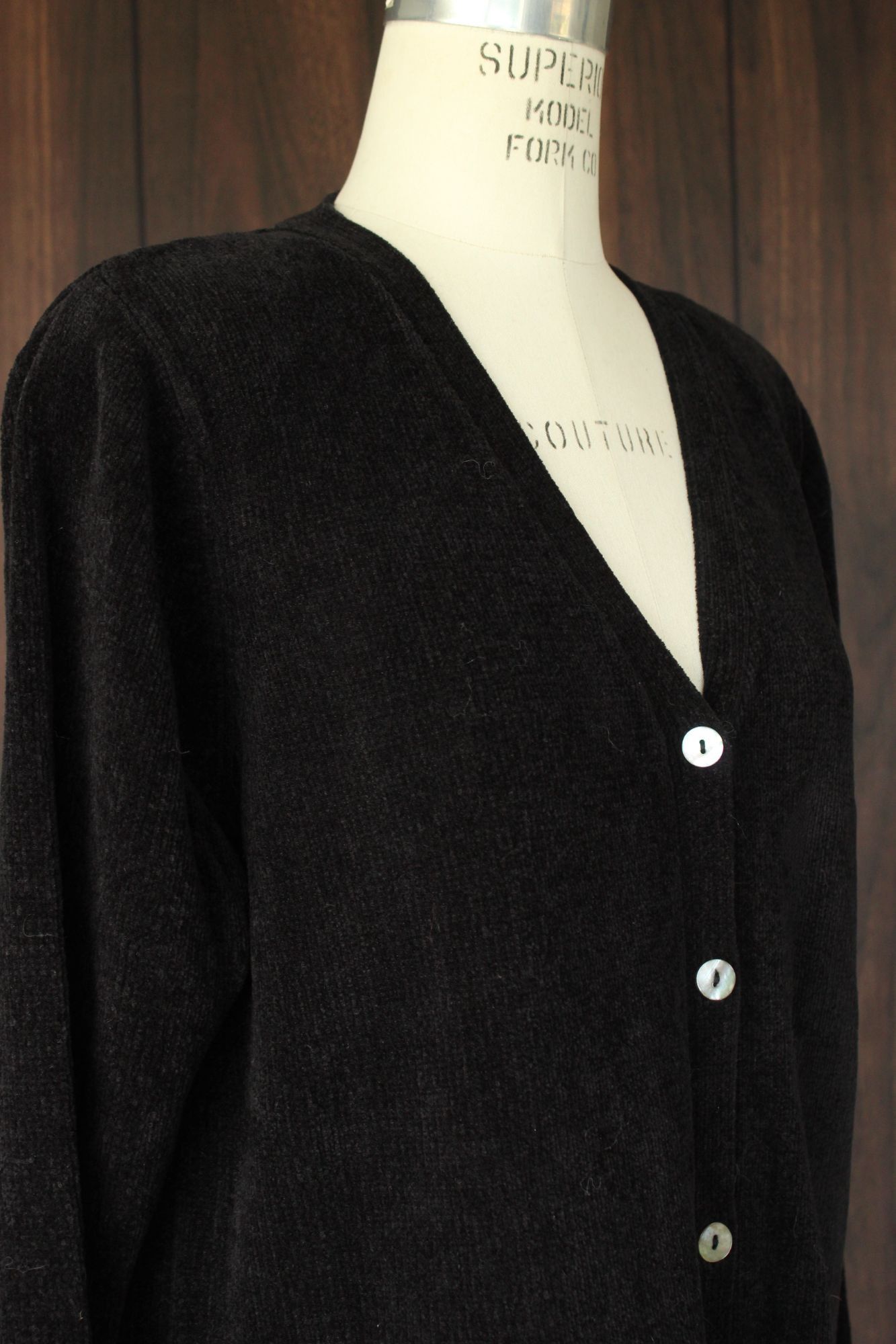 Vintage Vintage 1990s 2000s Sweater, NWT Karen Scott Black Chenille Size S / US 4 / IT 40 - 6 Thumbnail