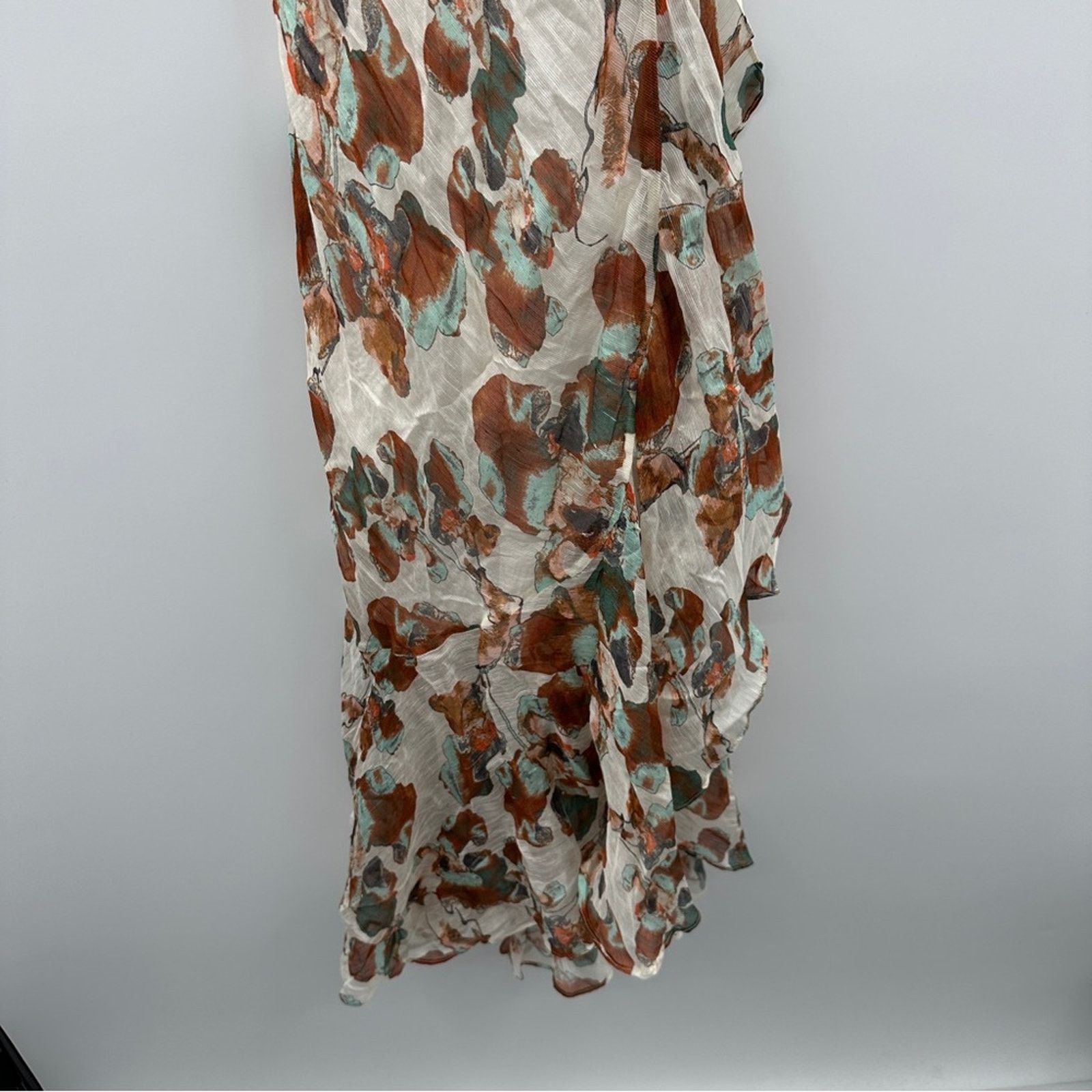 Tanya Taylor RTR Tanya Taylor Blaire Silk Floral Print Midi Wrap Dress 0 Size XS / US 0-2 / IT 36-38 - 5 Thumbnail