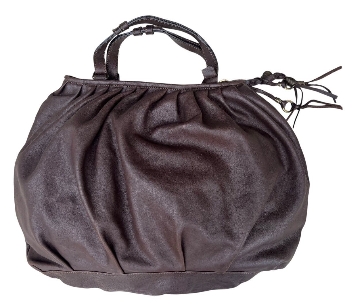 Leather Vintage SPIGA Italy Patina Brown Leather Bag Size ONE SIZE - 8 Thumbnail