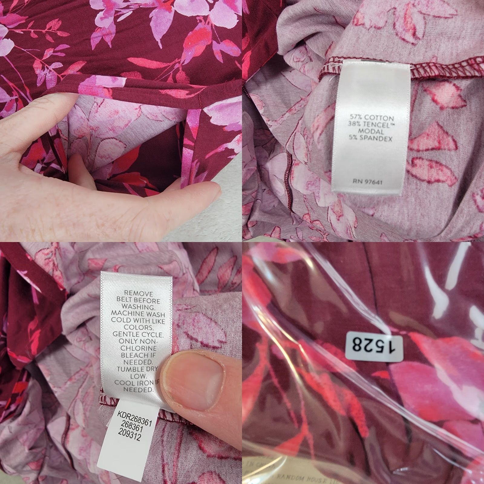 J. Jill J. Jill Dress Women's Maxi Floral Stretch Knit Cranberry Red Multicolor Cap Sleeve Round Neck M Cranberry Red Floral Maxi Dress Womens Size M / US 6-8 / IT 42-44 - 10 Thumbnail