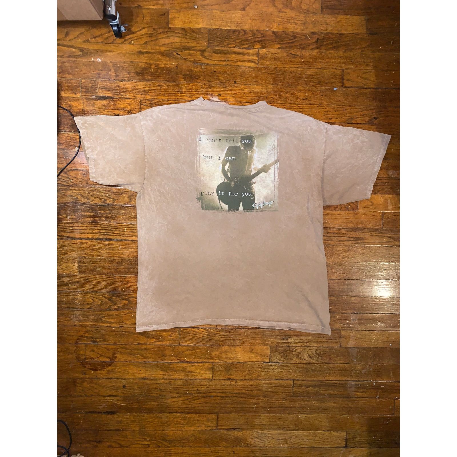 Fender × Other × Vintage Epiphone Gibson Guitar T Shirt XL Sand Tan Acid Wash Grunge Size US XL / EU 56 / 4 - 3 Thumbnail