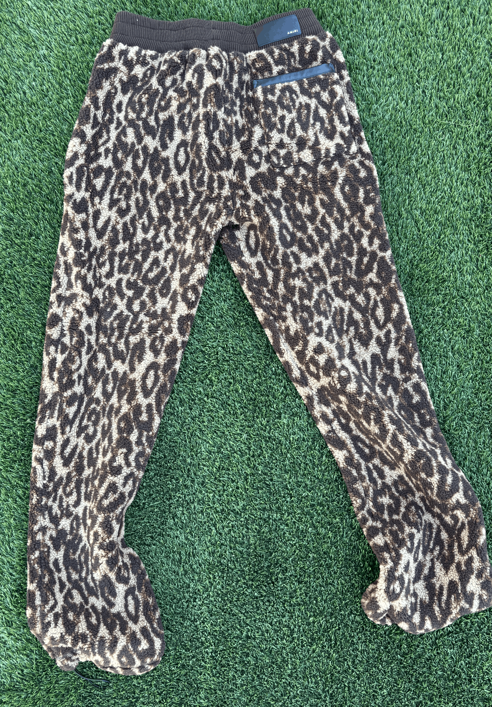 Amiri Amiri Brown Leopard Print Fleece Sherpa Pants Size US 32 / EU 48 - 6 Thumbnail