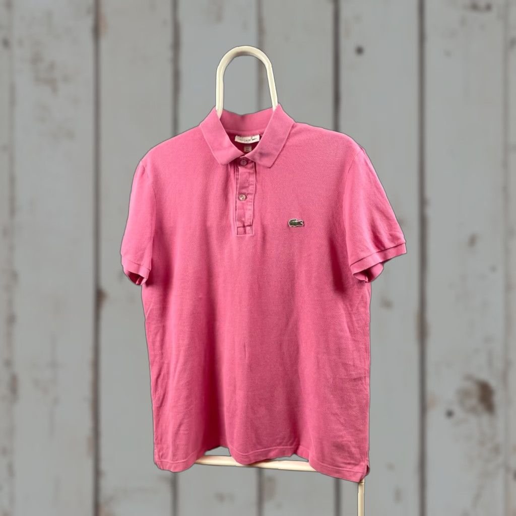 Lacoste Lacoste Polo Shirt Mens Slim Fit Pink Short Sleeve Button Up Golf Casual Shirt Slim Fit Lacoste Mens Polo Shirt Pink Short Sleeve Button Up Size US L / EU 52-54 / 3 - 1 Thumbnail
