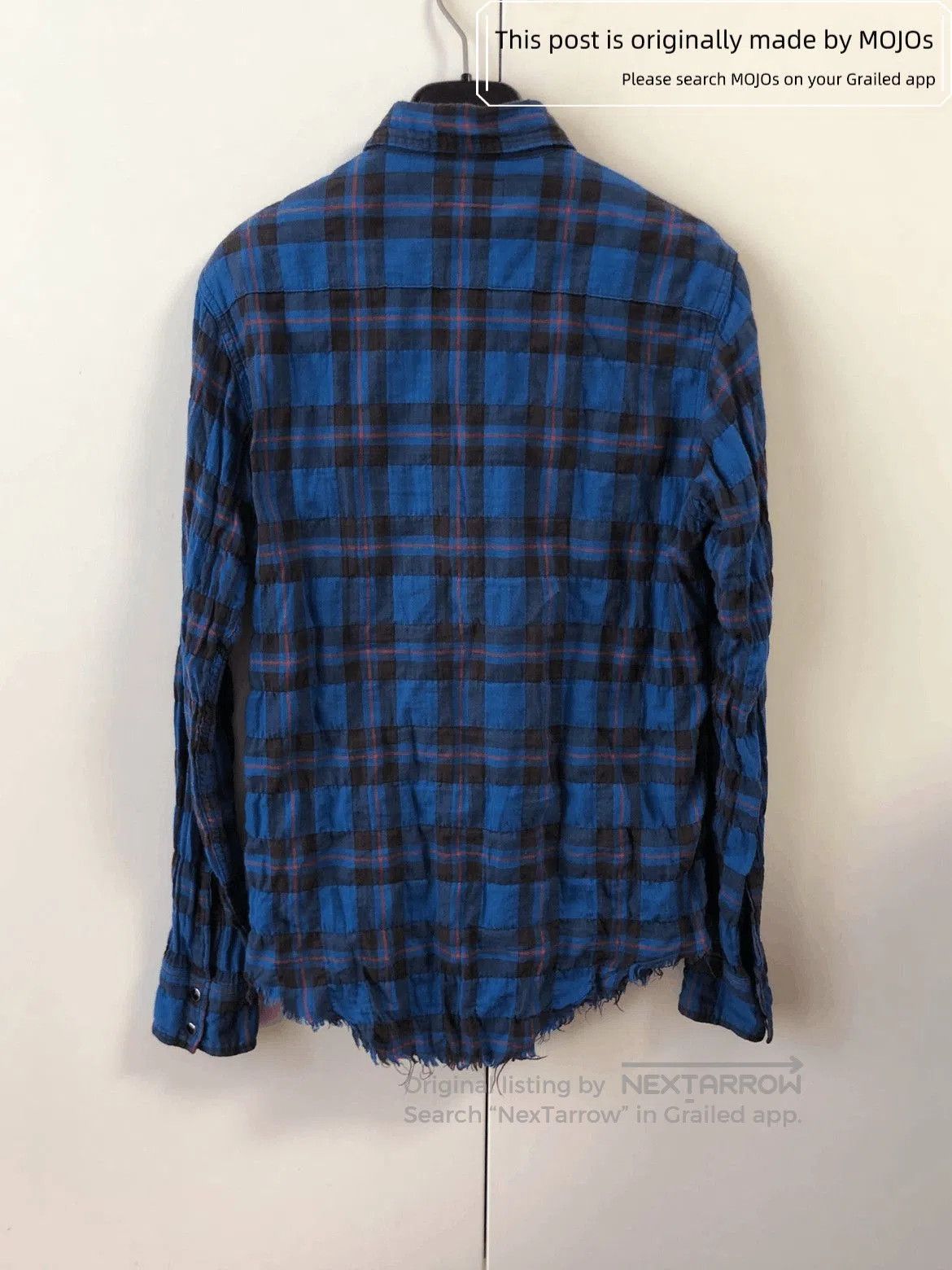 Saint Laurent Paris Saint Laurent Paris by Hedi 16SS Plaid Distressed Work Shir Size US S / EU 44-46 / 1 - 5 Thumbnail