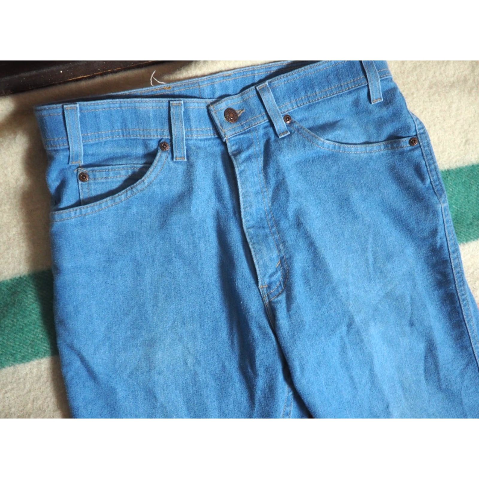 Denime VTG 90s Levis Denim Jeans Pants Blue 30x29 USA Made Mens Size US 30 / EU 46 - 4 Thumbnail
