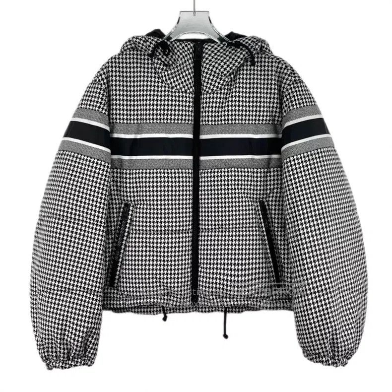 Dior Dior Black and white color-blocked checkered hooded zipper Size M / US 6-8 / IT 42-44 - 1 Thumbnail