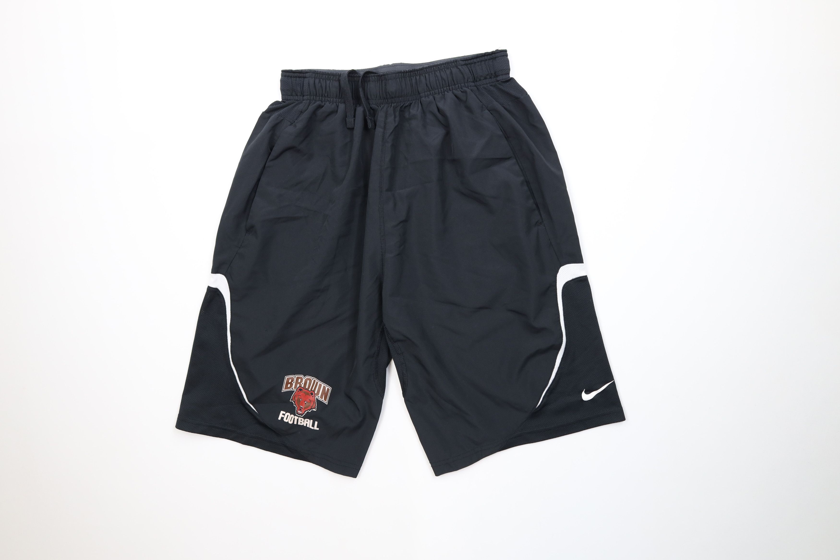 Nike Nike Issued Brown University Football Shorts Black Polyester Size US 30 / EU 46 - 1 Thumbnail