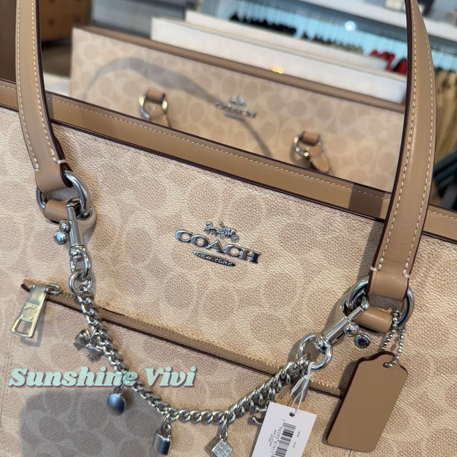 Coach NWT Bundle Coach Swagger Chain CBK40 CCD69 Station Tote Bag Size ONE SIZE - 3 Thumbnail