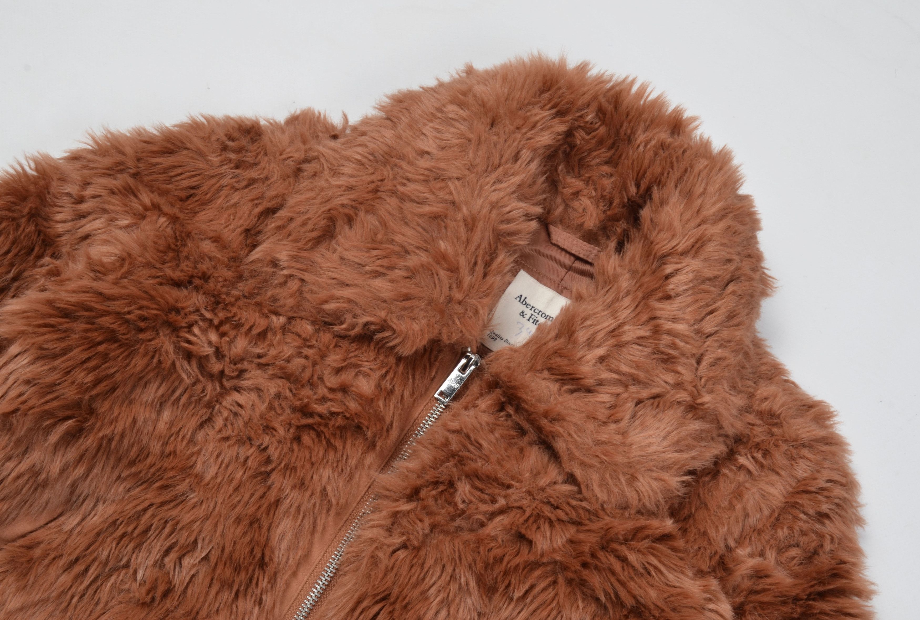 Abercrombie & Fitch × Vintage Abercrombie & Fitch Y2K Faux Fur Glam Coquette Cropped Coat Size XS / US 0-2 / IT 36-38 - 5 Thumbnail