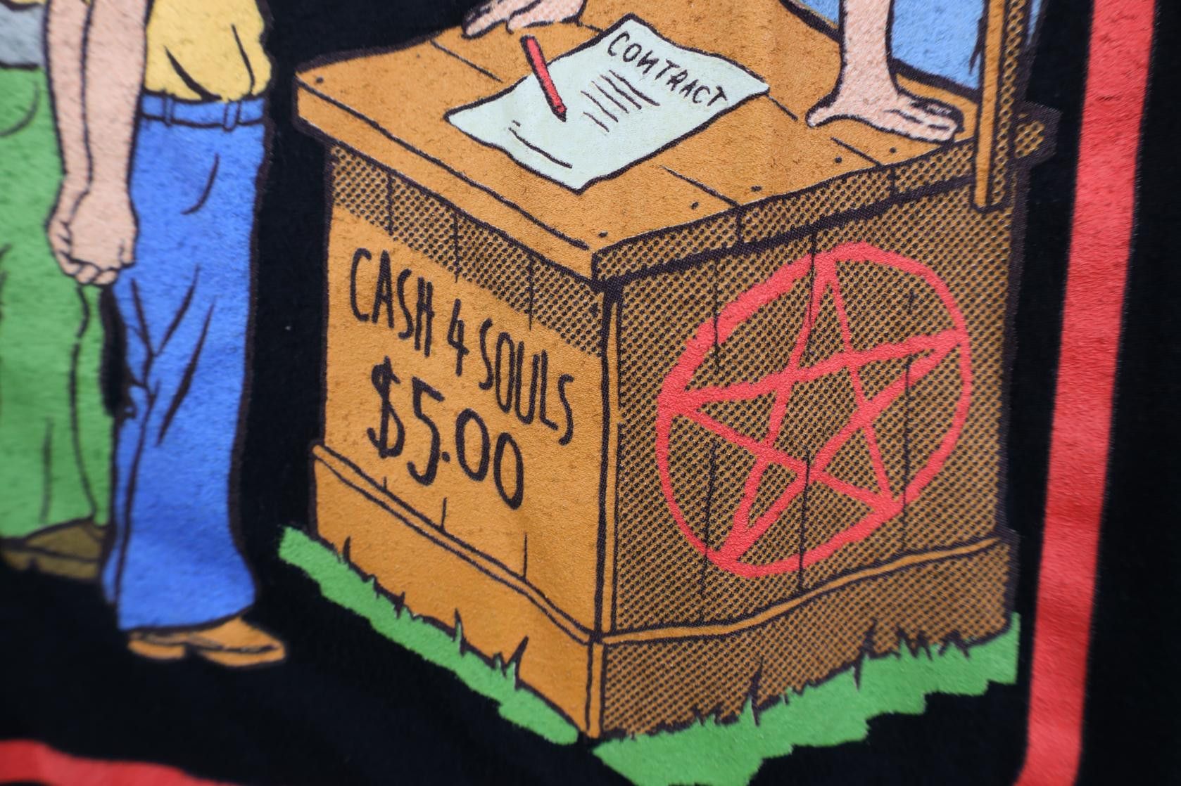 Vintage Y2K Streetwear Economics For Children Sell Your Soul T-Shirt Size XS / US 0-2 / IT 36-38 - 5 Thumbnail