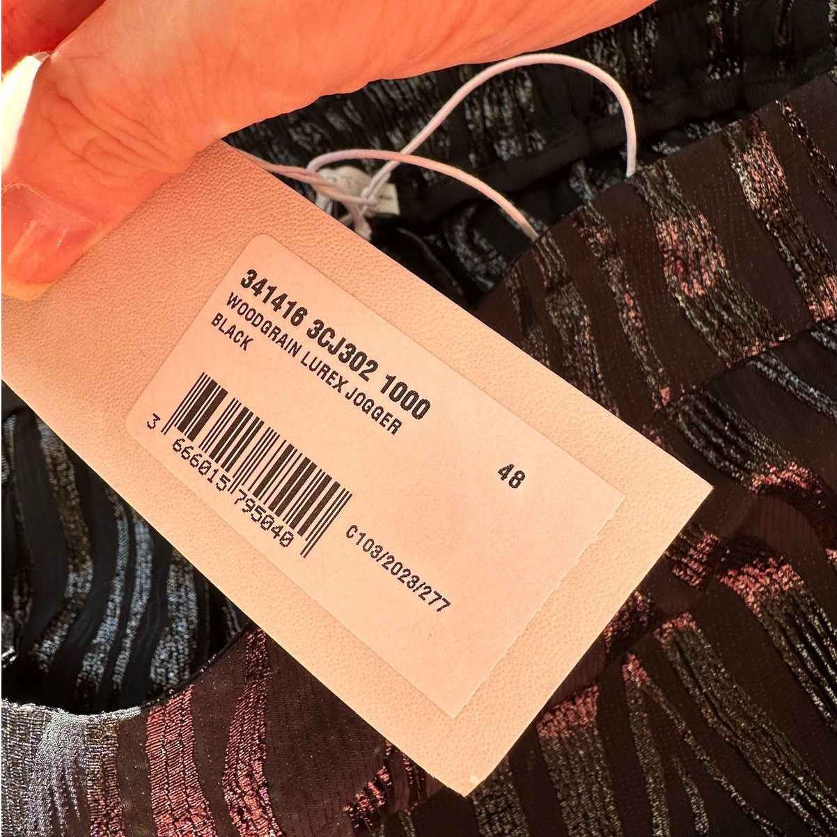 Stella McCartney NWT Stella McCartney Woodgrain Jogger Pants Black US L Size 34" / US 12 / IT 48 - 11 Thumbnail