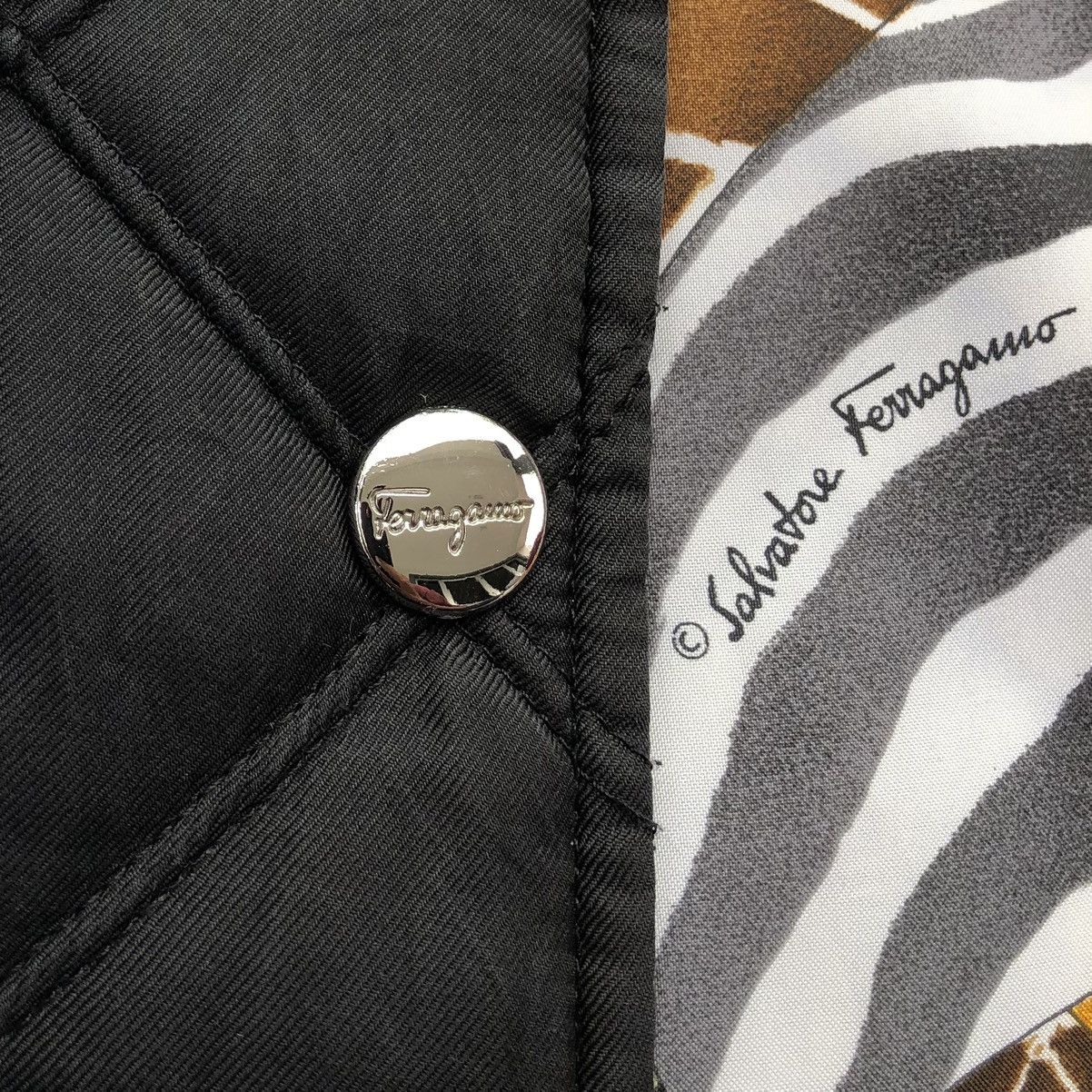 Salvatore Ferragamo Salvatore Ferragamo Multicolour Printed Quilted Jacket Size S / US 4 / IT 40 - 10 Thumbnail