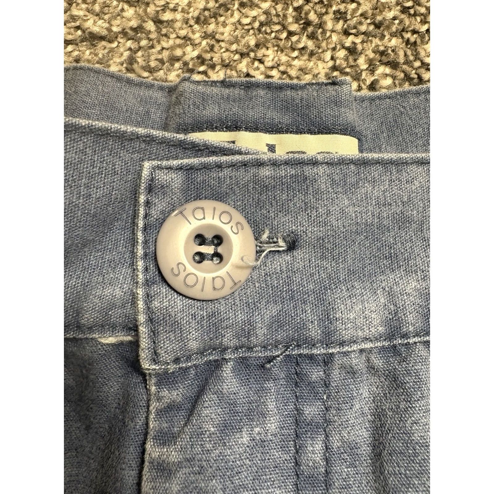 Vintage Talos Cargo Shorts 40 Utility Pockets Khaki Cotton Outdoor Casual Blue - Vintage Size US 40 / EU 56 - 3 Thumbnail