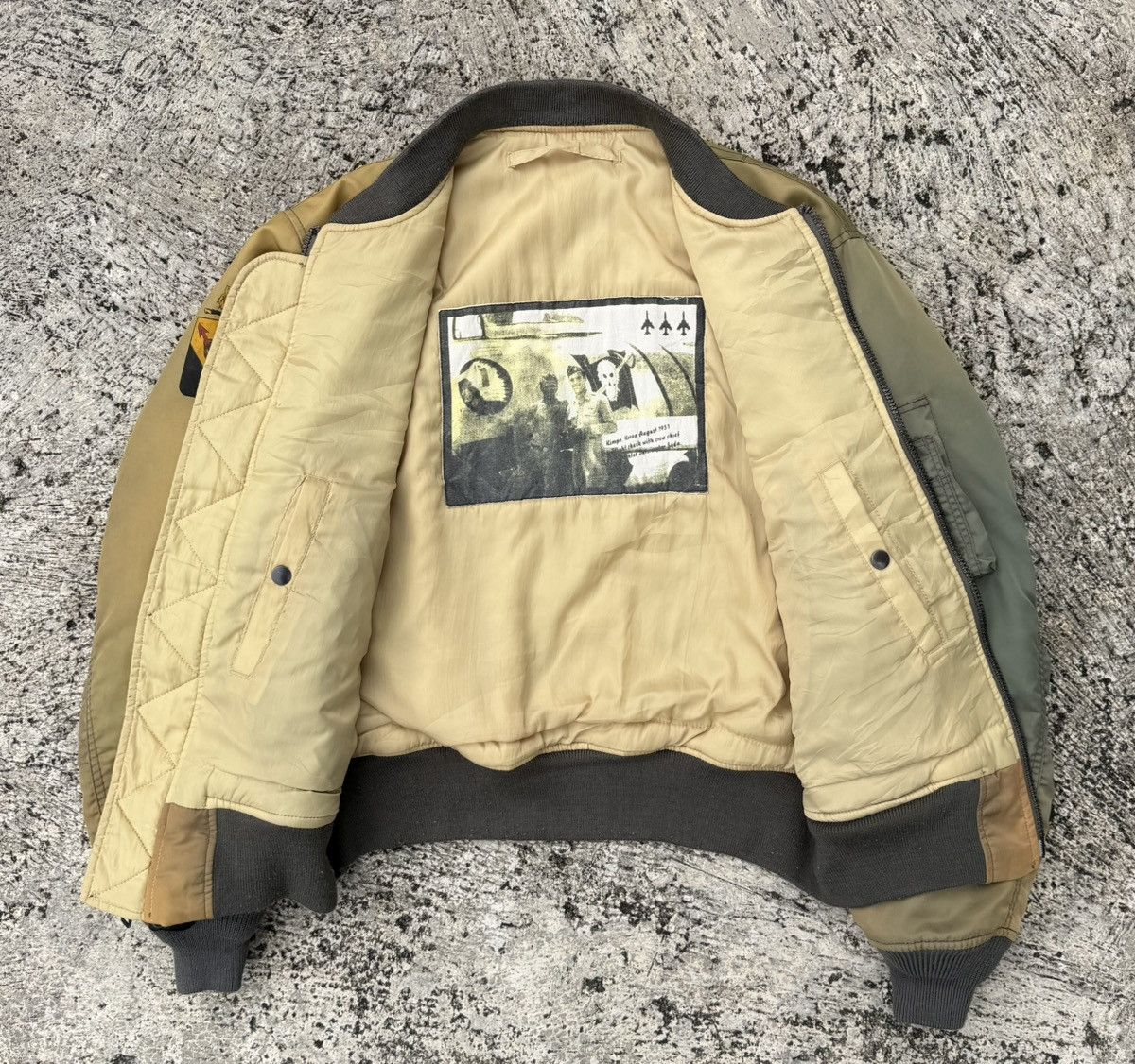 Avirex VTG MA-1 Flight Jacket Art Sabre Ace Korea Japan Bomber Size US L / EU 52-54 / 3 - 9 Thumbnail
