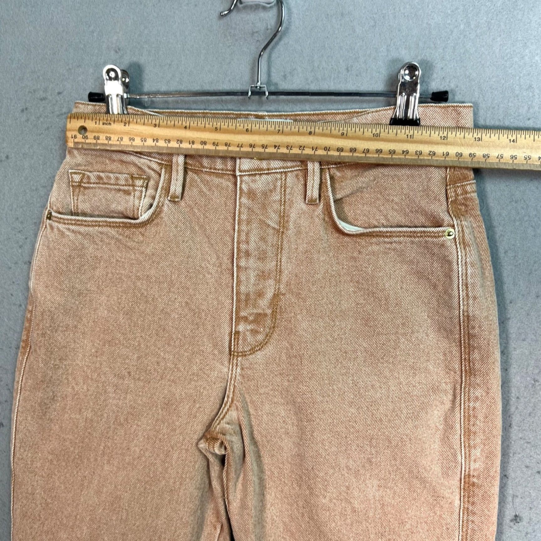 Frame VINTAGE FRAME Le Sylvie Slender Straight Jeans Adult Womens 24 Sand Cotton Blend Size 42" / US 20 - 6 Thumbnail