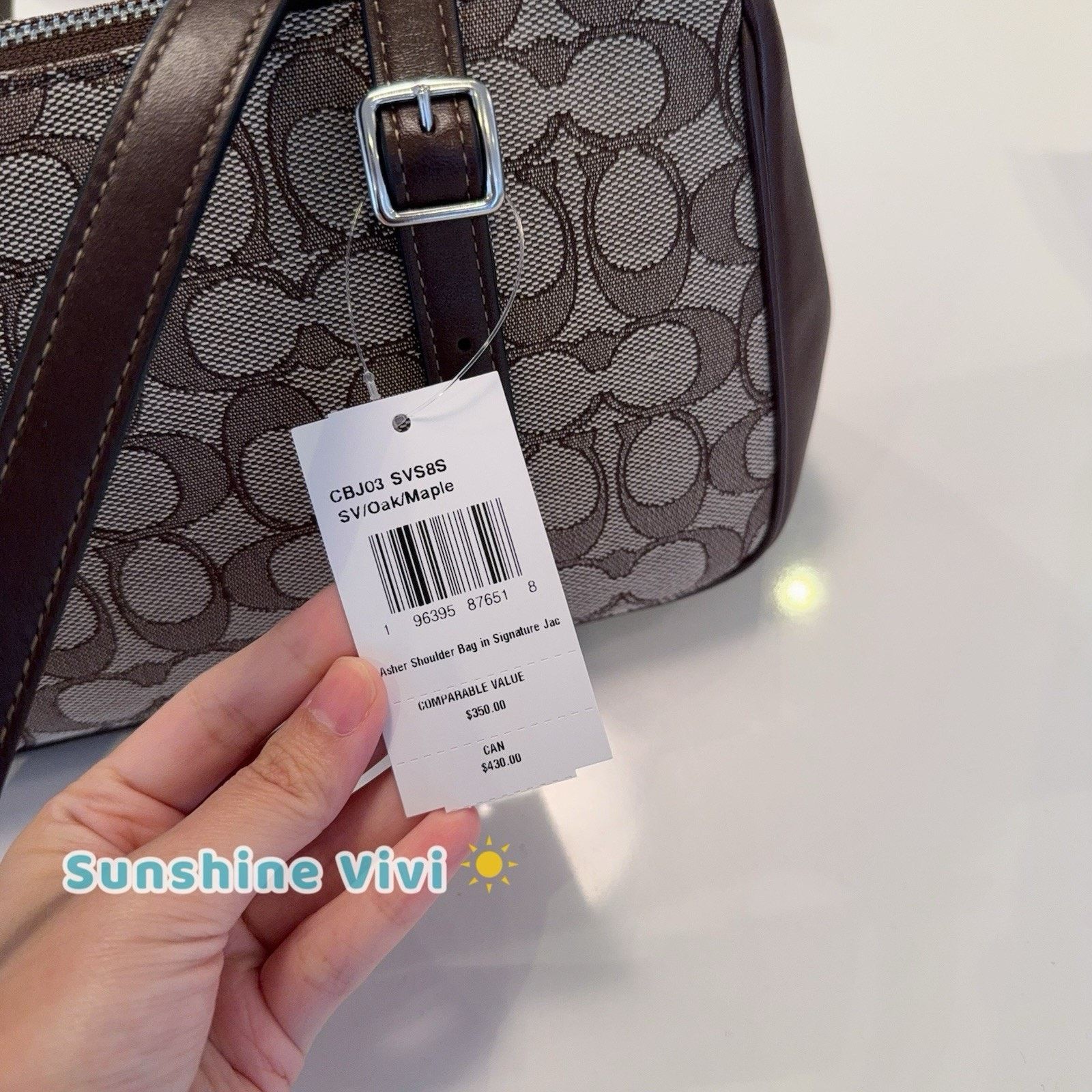 Coach NWT Coach Asher Shoulder Bag CBJ03 Silver/Oak/Maple Size ONE SIZE - 5 Thumbnail