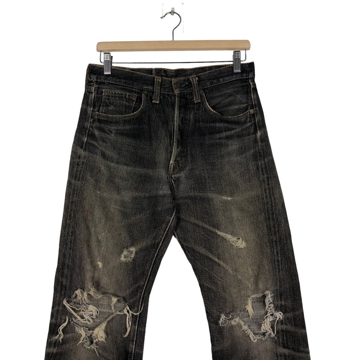 Hysteric Glamour 🔥Vtg Denime Japan Distressed Denim Jeans Punk Wear Size US 30 / EU 46 - 4 Thumbnail