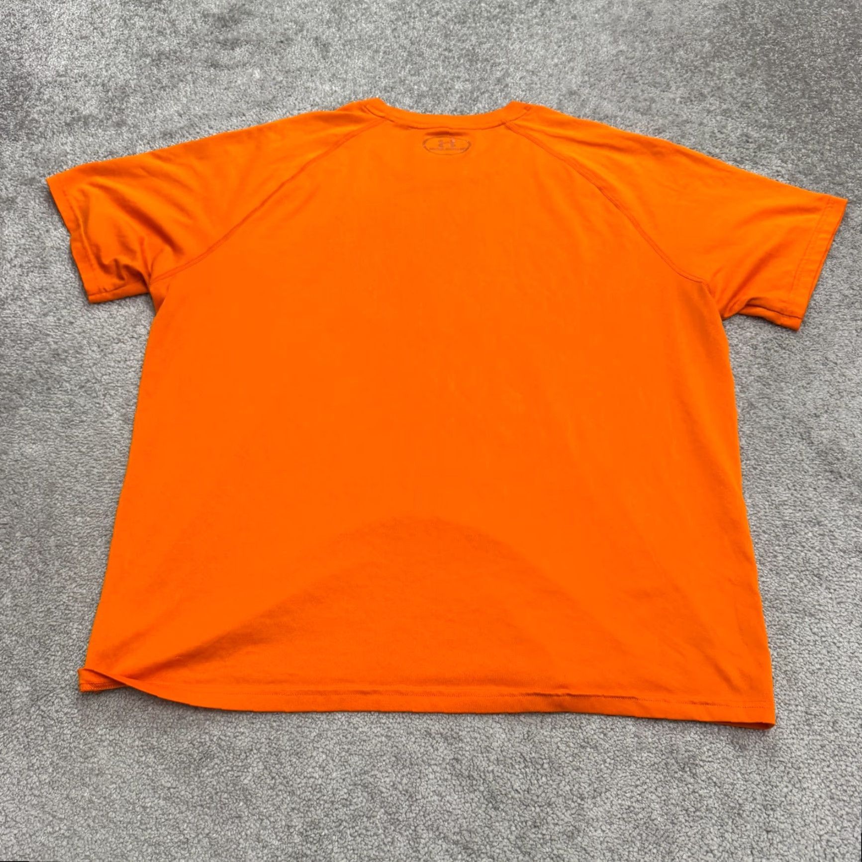 Under Armour Under Armour HeatGear Tech Active T-Shirt Mens XL Orange Short Sleeve Crew Tee Size US XL / EU 56 / 4 - 2 Thumbnail