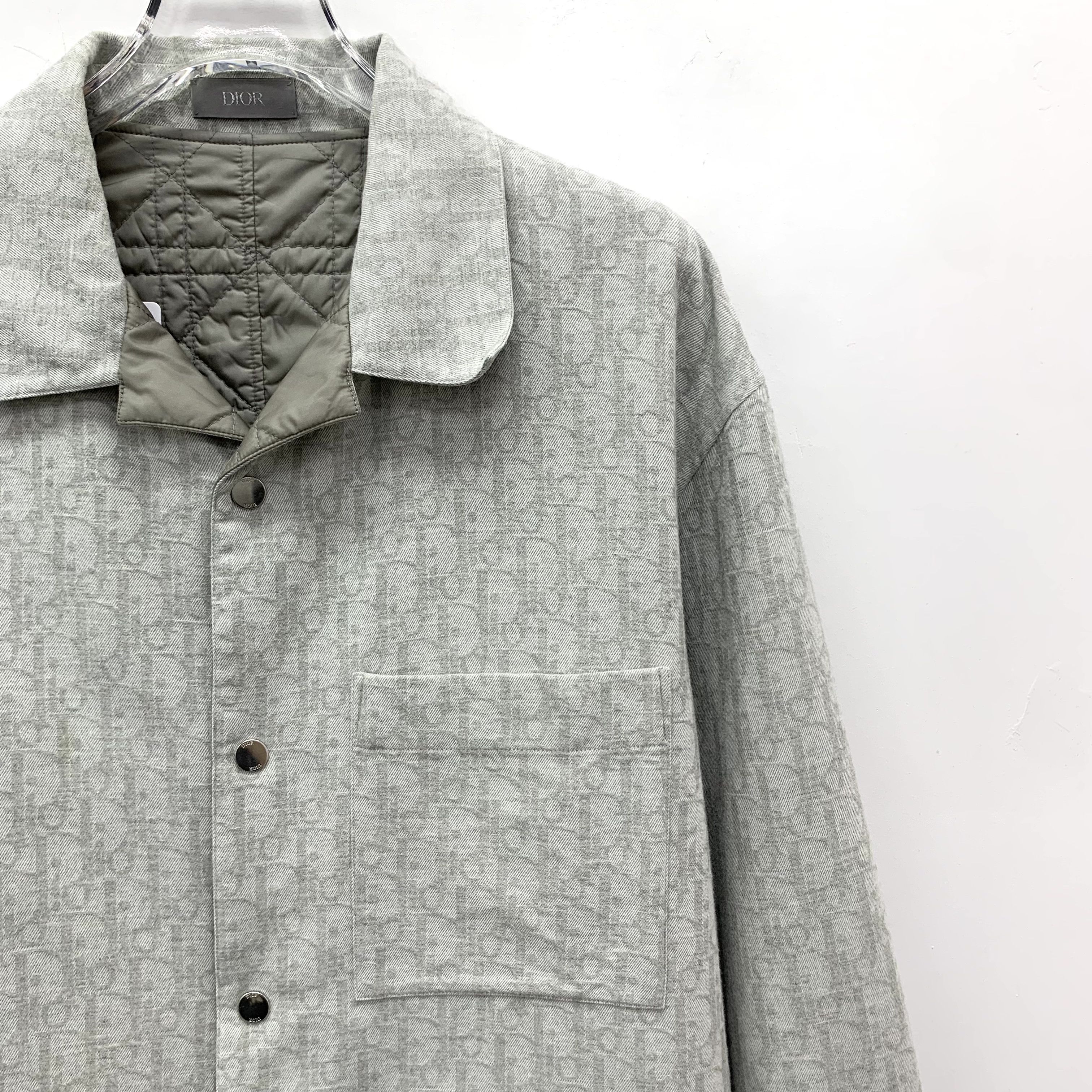 Dior Dior Logo Jacquard Shirt Jacket Grey (46) Size US S / EU 44-46 / 1 - 3 Thumbnail
