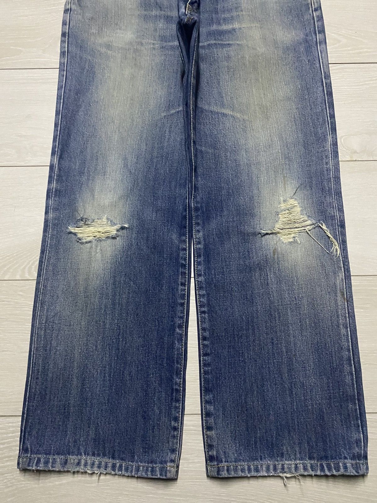 Uniqlo Vintage Japanese Brand Uniqlo S002 Faded Distressed Baggy Size US 36 / EU 52 - 5 Thumbnail