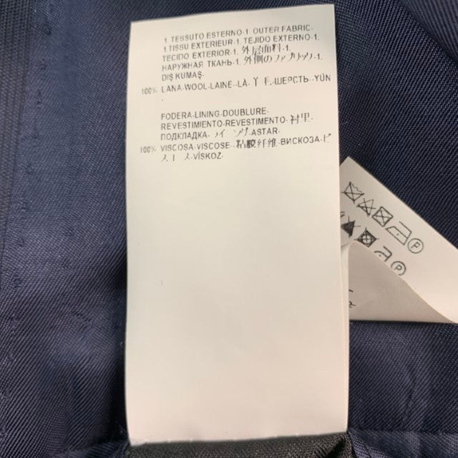 Versace Size 44 Navy Wool Single Breasted Sport Coat Size 44R - 10 Thumbnail