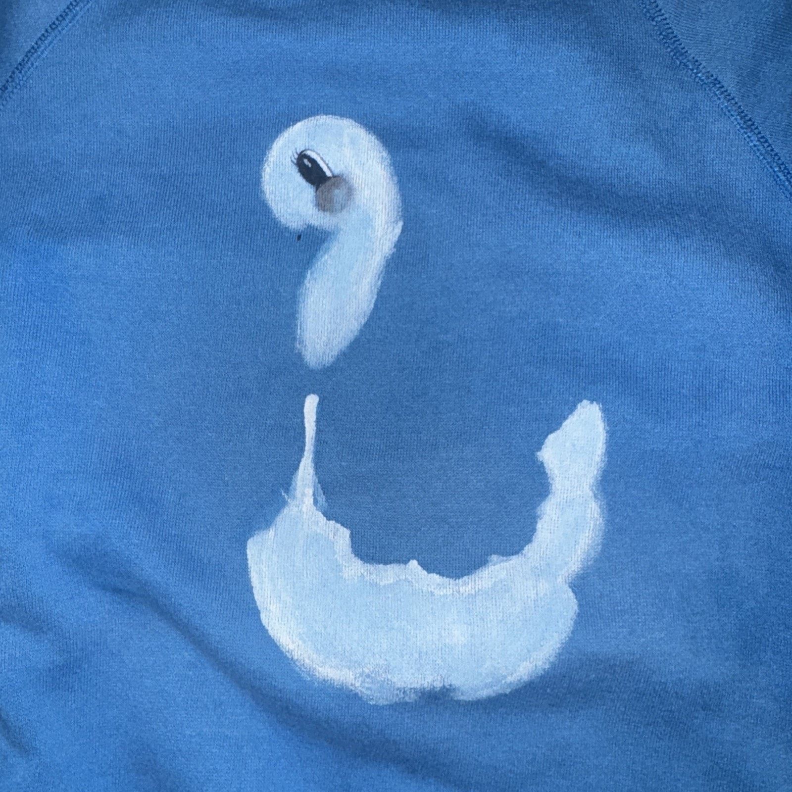 Vintage Bassett-Walker Sweatshirt Blue With Hand Painted Swan XL Size US XL / EU 56 / 4 - 2 Thumbnail