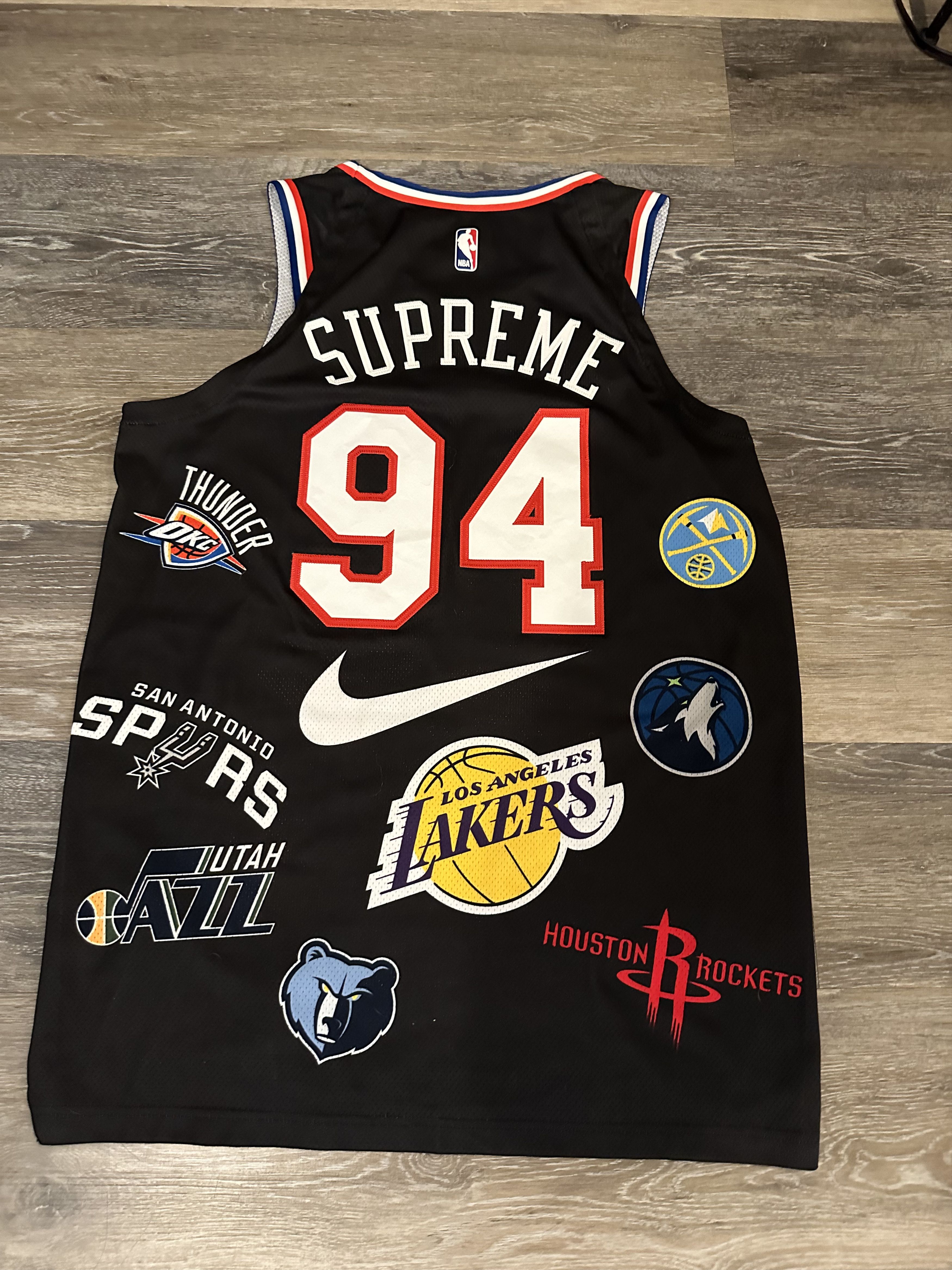 NBA × Nike × Supreme Supreme X Nike X NBA Jersey Black Size US L / EU 52-54 / 3 - 2 Thumbnail