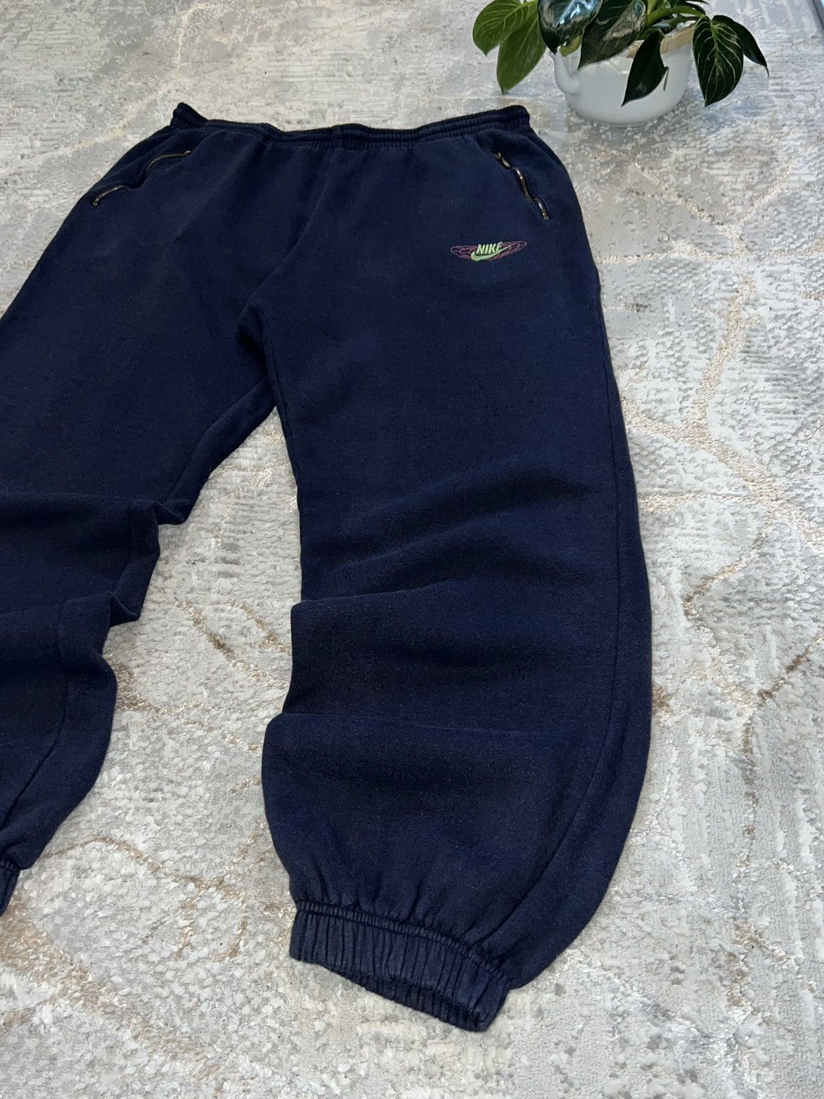 Nike × Vintage NIKE 90S VINTAGE 🦍 COTTON SWEATPANTS Y2K JOGGERS Size US 36 / EU 52 - 4 Thumbnail