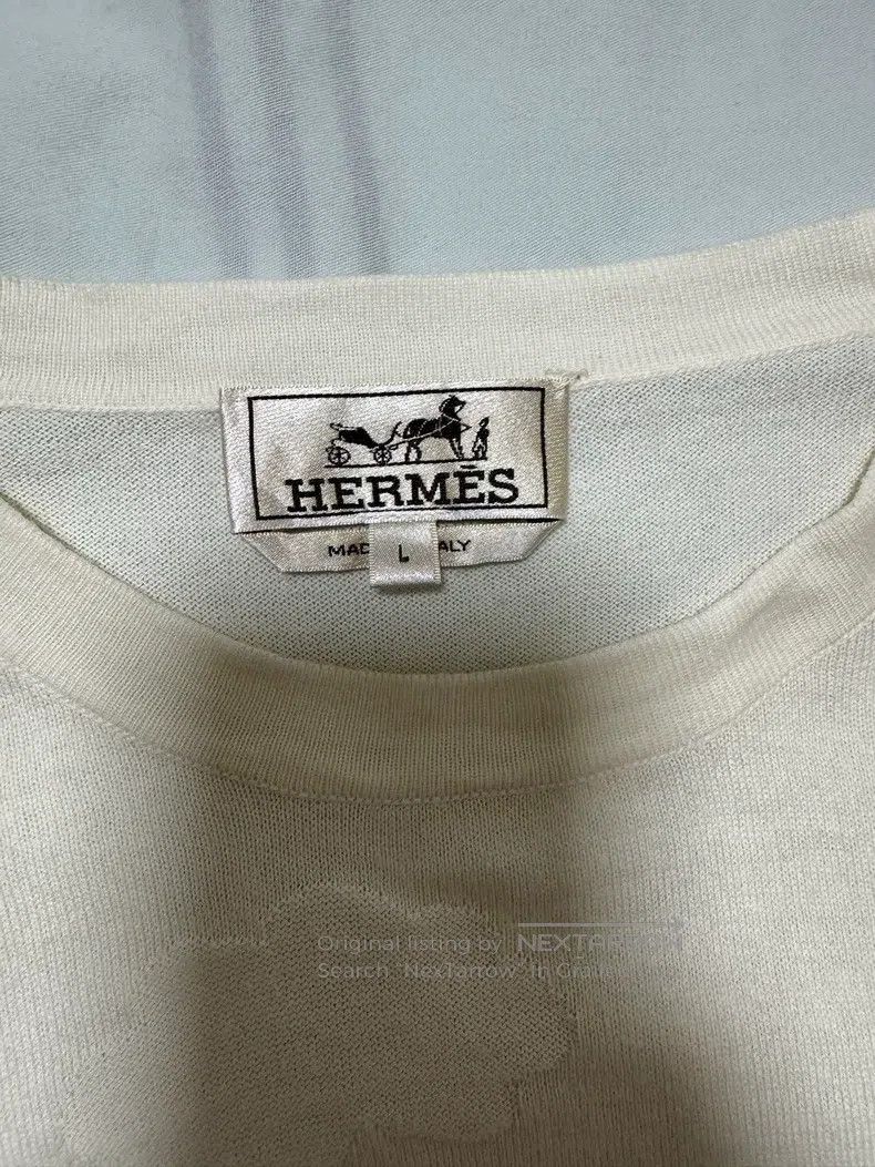 Hermes Hermes Cashmere off-white cloud short-sleeve T-shirt, clou Size US L / EU 52-54 / 3 - 6 Thumbnail