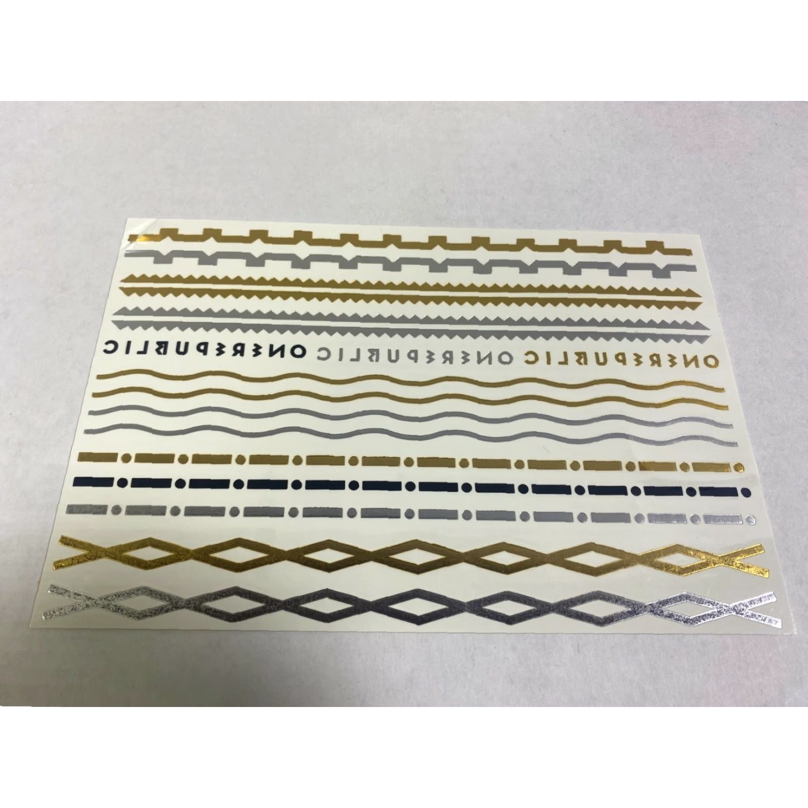 Vintage VINTAGE ONEREPUBLIC FLASH TEMPORARY TATTOOS ONE SIZE FITS MOST SILVER BLACK COBRE 2015 UNISEX Size ONE SIZE - 2 Thumbnail
