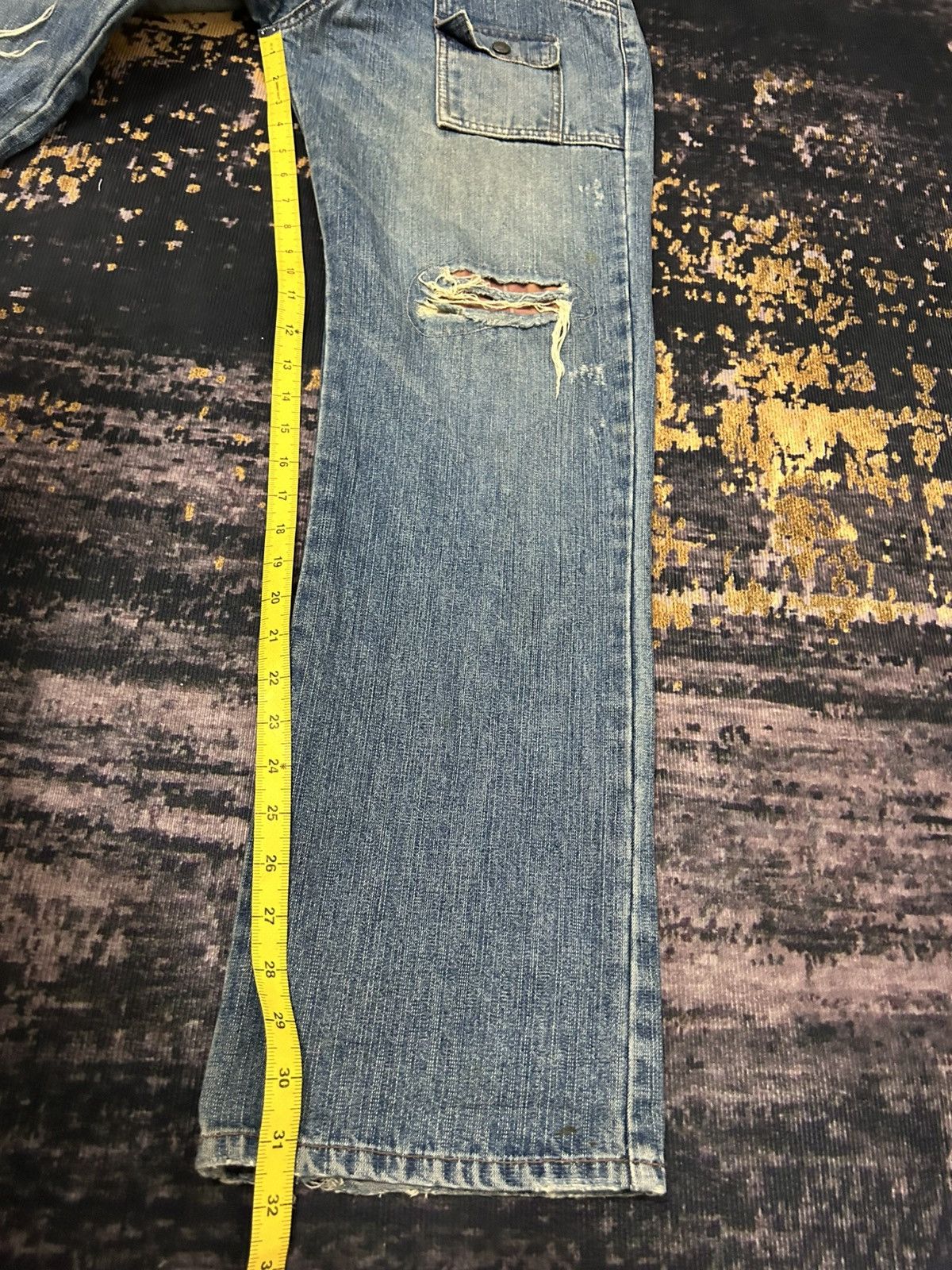 Japanese Brand Kissmark Japan 6 Pocket Rippert Jeans Size US 33 - 22 Thumbnail