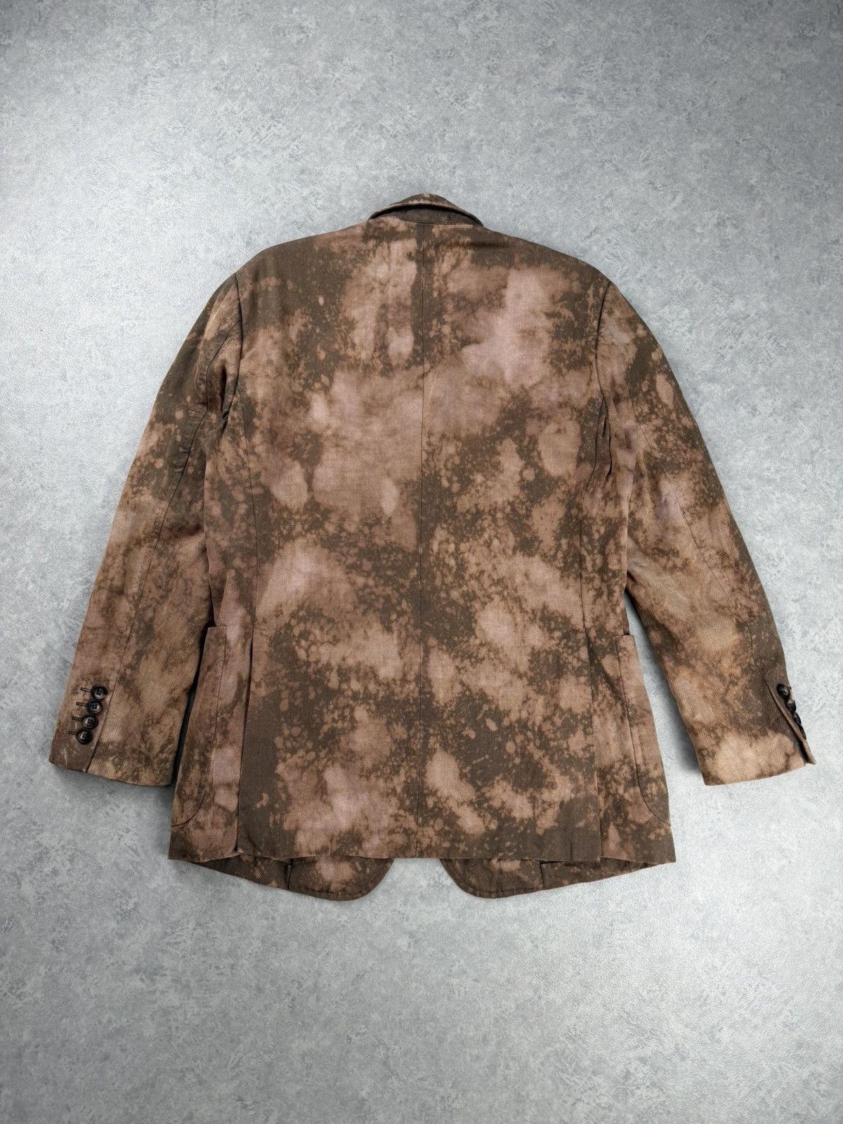 Fay Fay Linen Blazer Custom Hand Bleached Herringbone Size 50 Size US M / EU 48-50 / 2 - 14 Thumbnail