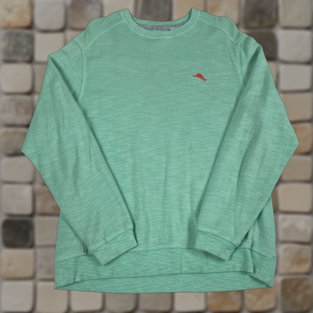 Tommy Bahama VINTAGE Tommy Bahama Sweater Mens Large Green Pima Golf Crewneck Pullover Golfer Golfing (Note: If vintage not intended, omit) Size US L / EU 52-54 / 3 - 1 Thumbnail