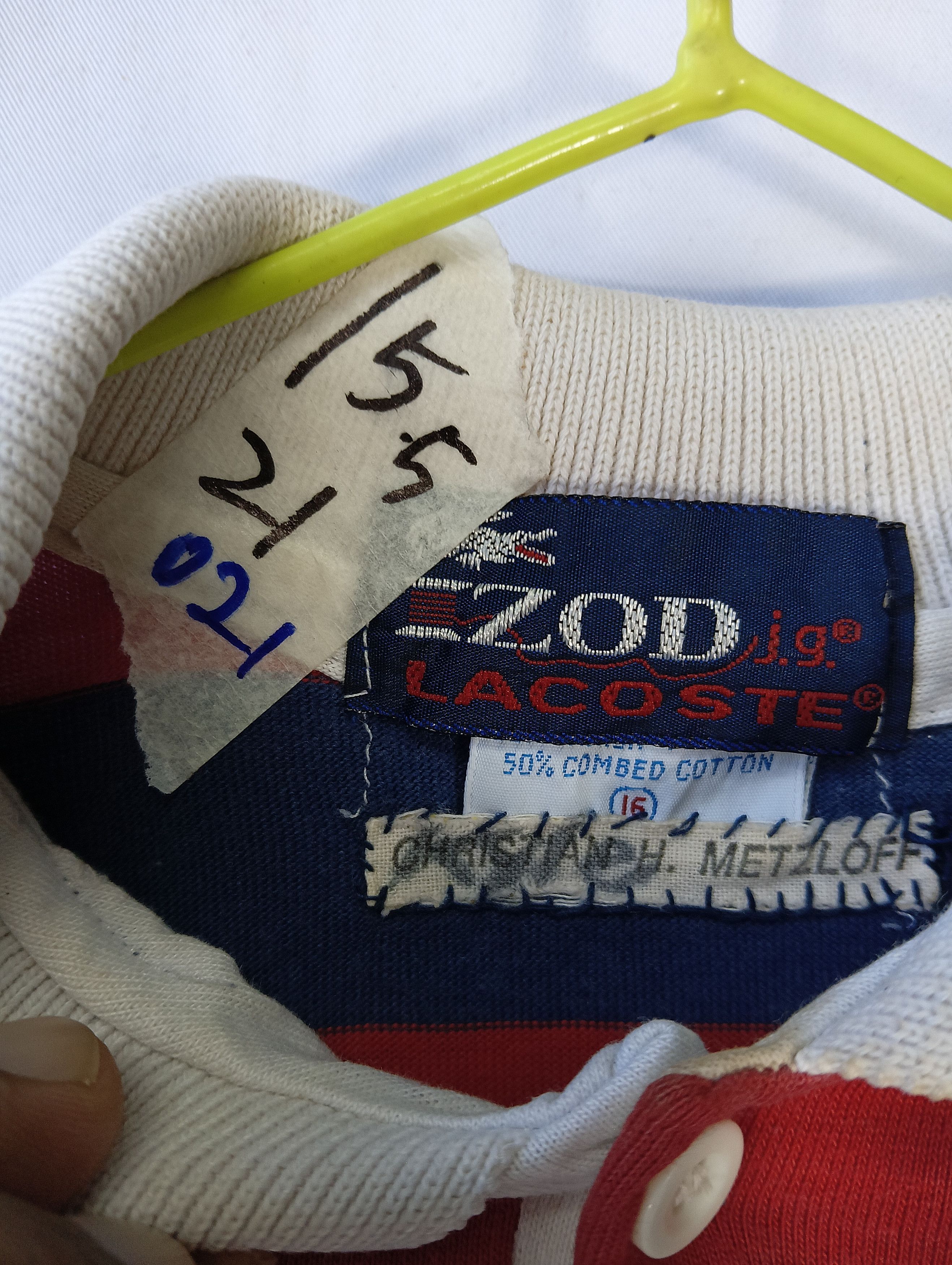 Lacoste × Vintage izod lacoste tee stripe vintage distressed single stich Size US XS / EU 42 / 0 - 6 Thumbnail