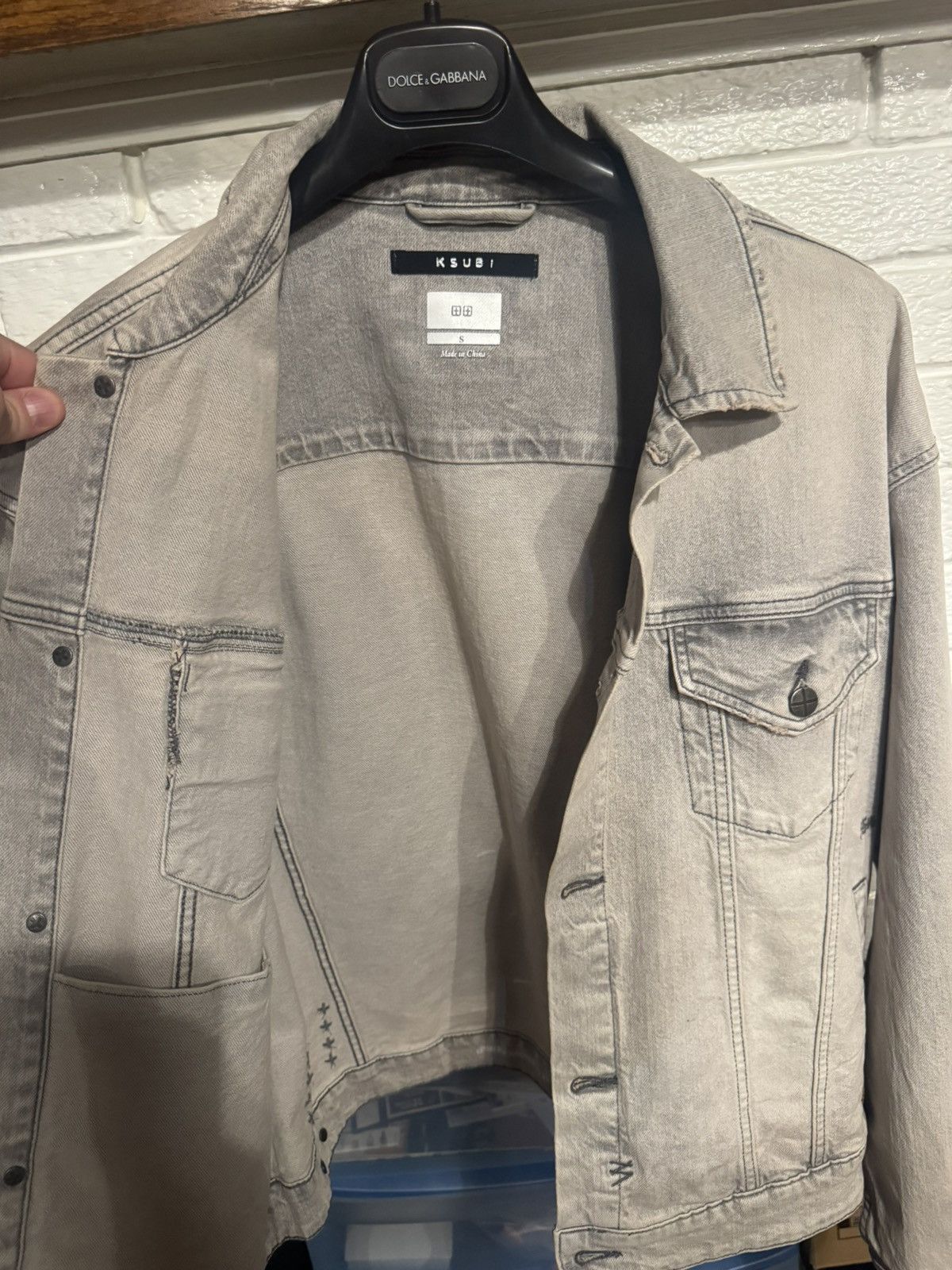 Ksubi Light grey denim jacket Size US S / EU 44-46 / 1 - 5 Thumbnail