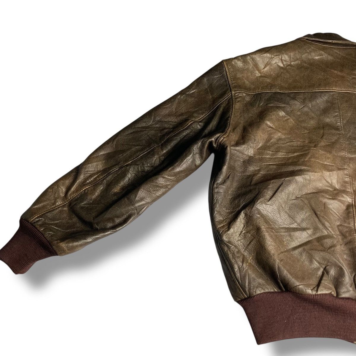 Golden Bear VINTAGE 80s GOLDEN BEAR GENUINE LEATHER BOMBER JACKET Size US XL / EU 56 / 4 - 10 Thumbnail