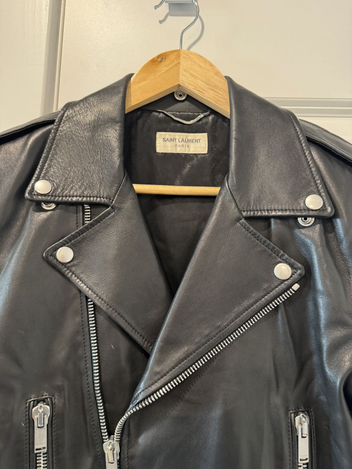 Saint Laurent Paris Saint Laurent L01 Leather Moto Jacket Size US M / EU 48-50 / 2 - 2 Thumbnail