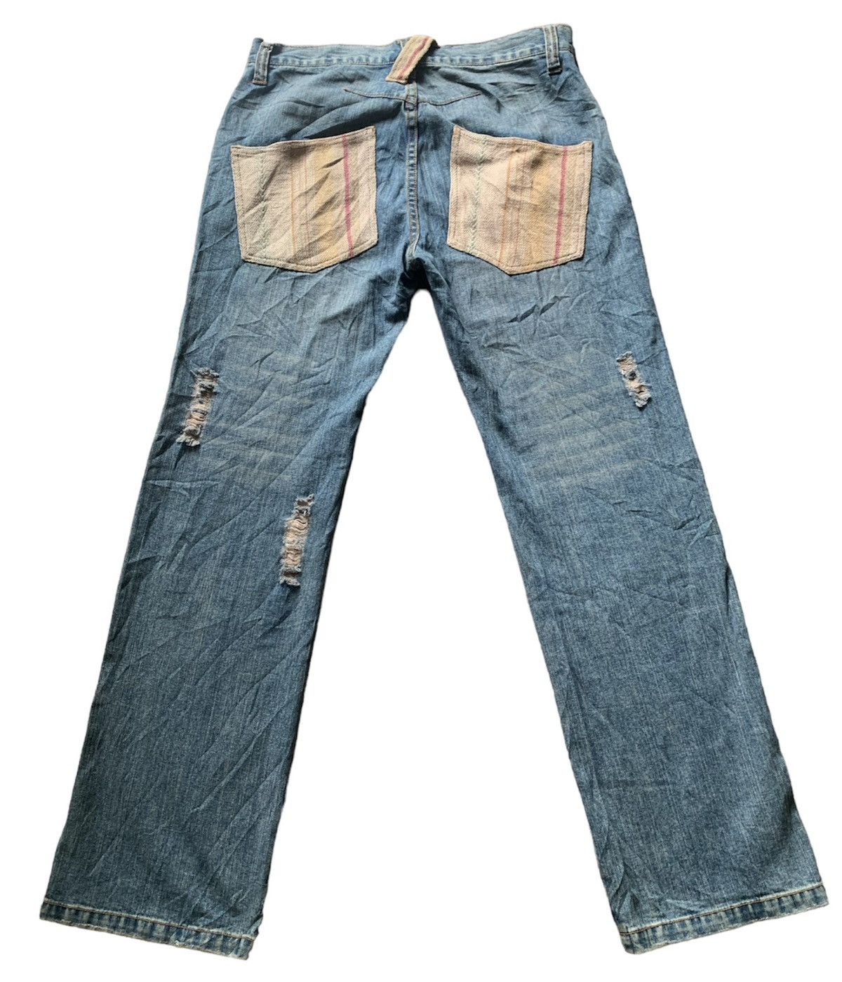Japanese Brand DISTRESSED JEANS INSPIRED KAPITAL Size US 33 - 1 Thumbnail