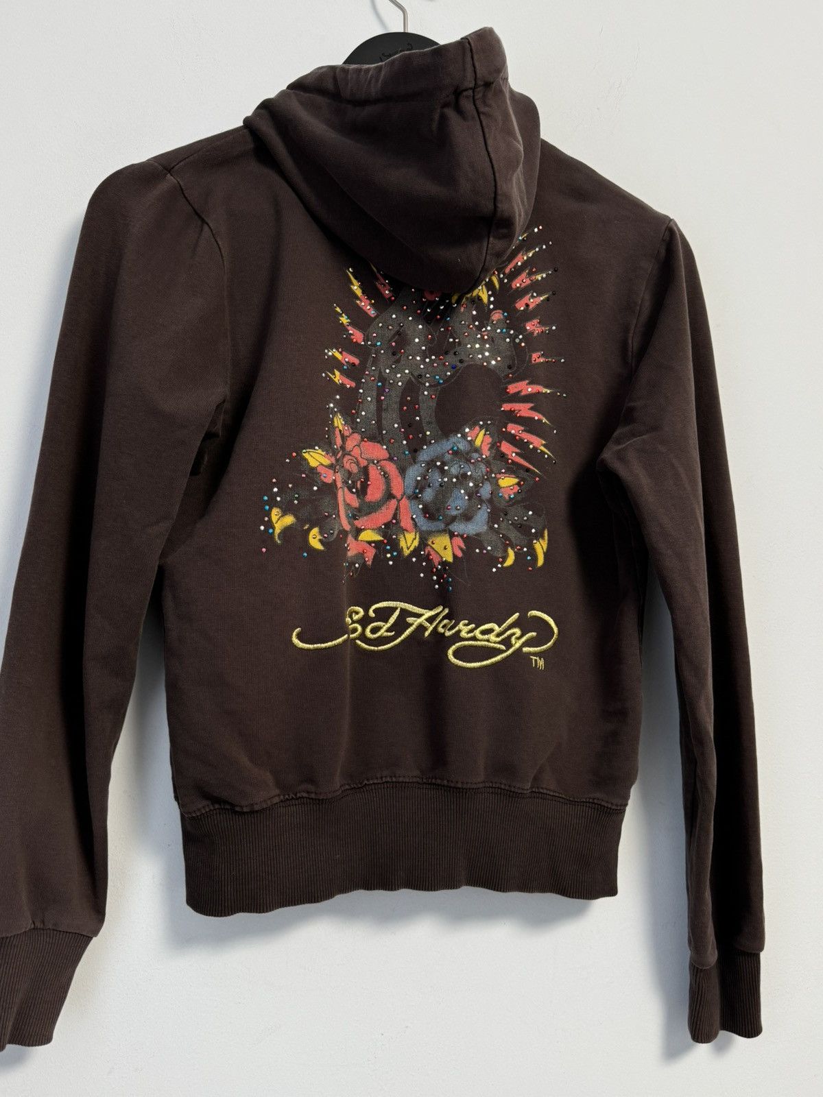Ed Hardy Ed Hardy Vintage Y2K Style Ful Zip Hoodie Brown Size L / US 10 / IT 46 - 12 Thumbnail