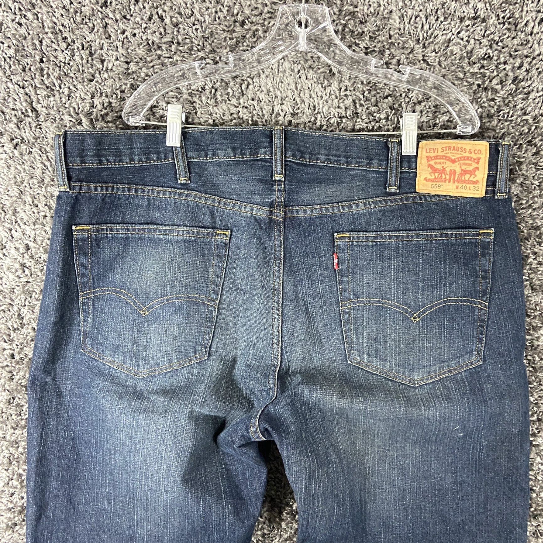 Levi's LEVI'S 559 Jeans - Men - 40x32 - Blue - Straight - Regular - 559 Model Size US 40 / EU 56 - 7 Thumbnail