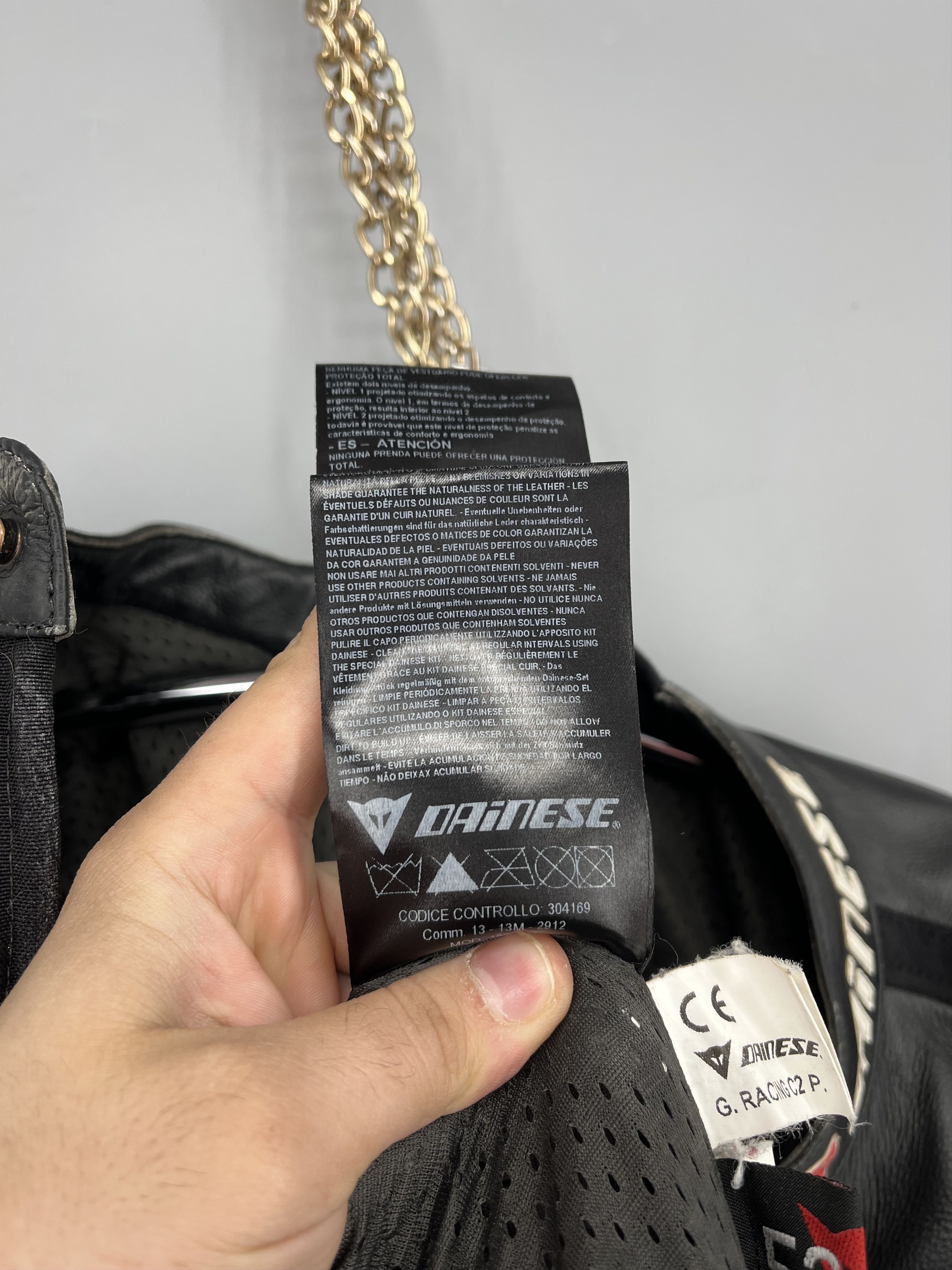 Leather Dainese Racing 3 Leather Perforated Motorcycle Jacket Size US L / EU 52-54 / 3 - 14 Thumbnail