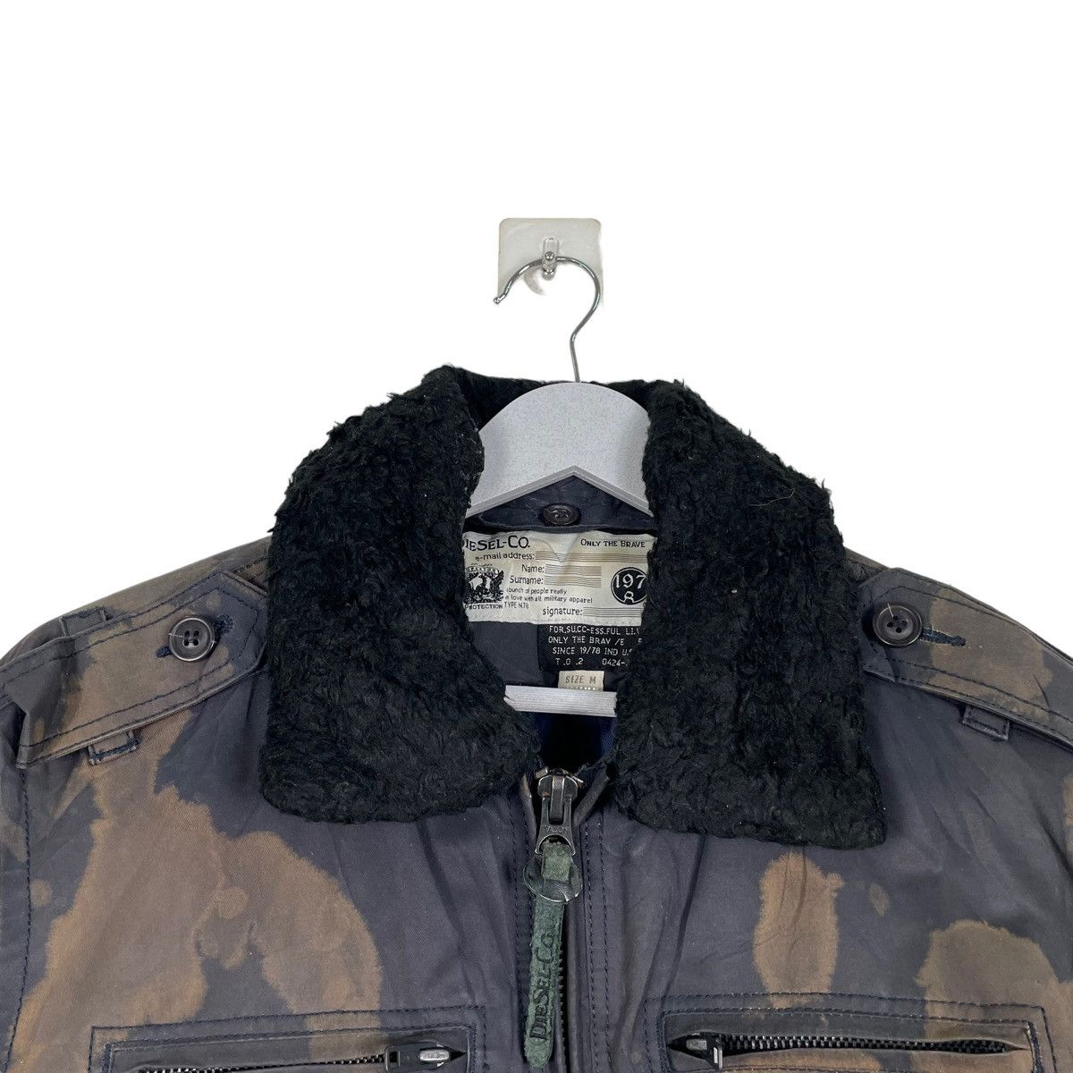 Diesel 💥 DIESEL WAXED BIKER JACKET Size US M / EU 48-50 / 2 - 6 Thumbnail